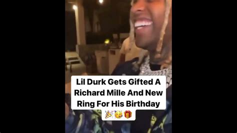 Lil Durk Receives New Richard Mille Watch For His 29th Birthday.